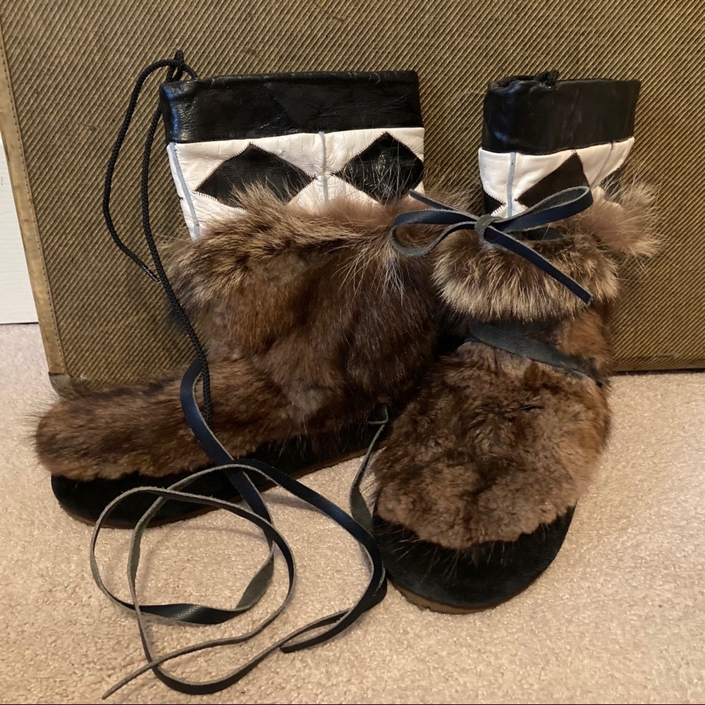 Apres-ski Fur and Leather/pleather Boots